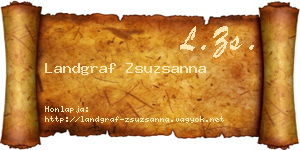 Landgraf Zsuzsanna névjegykártya
