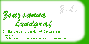 zsuzsanna landgraf business card